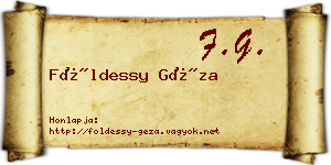 Földessy Géza névjegykártya