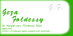 geza foldessy business card